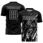 Uniforme de fútbol personalizado por sublimación, blanco y negro Uniforme de fútbol personalizado por sublimación, blanco y negro