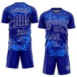 Uniforme de fútbol de sublimación personalizado, camiseta Royal Royal-White Uniforme de fútbol de sublimación personalizado, camiseta Royal Royal-White