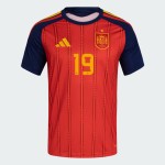 Camiseta Oficial Local España 2026 Mujer LAMINE YAMAL #19 Camiseta Oficial Local España 2026 Mujer LAMINE YAMAL #19
