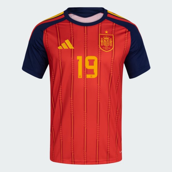 Camiseta Oficial Local España 2026 Mujer LAMINE YAMAL #19 Camiseta Oficial Local España 2026 Mujer LAMINE YAMAL #19