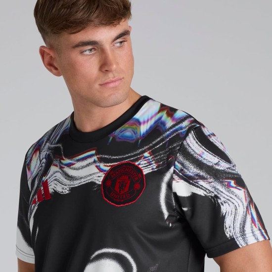 Mujer Manchester United 2025/26 Tercera Camiseta Pre Match - Negra