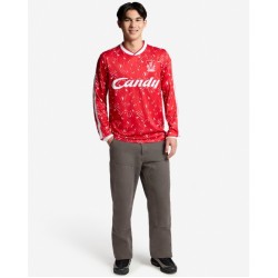 Camiseta Retro de Casa Candy de Manga Larga 1989/91 Liverpool Infantil