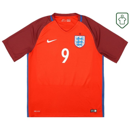 Camiseta retro visitante Inglaterra 2016/17 para hombre Kane #9 Camiseta retro visitante Inglaterra 2016/17 para hombre Kane #9