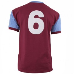 Camiseta Retro Bobby Moore Primera West Ham United 1958 #6 Hombre Camiseta Retro Bobby Moore Primera West Ham United 1958 #6 Hombre