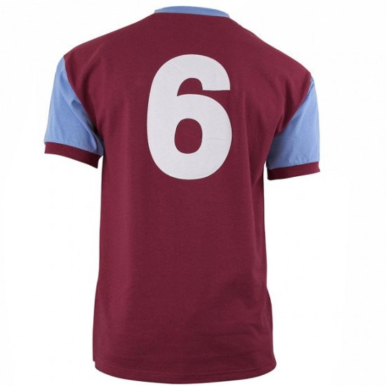 Camiseta Retro Bobby Moore Primera West Ham United 1958 #6 Hombre Camiseta Retro Bobby Moore Primera West Ham United 1958 #6 Hombre