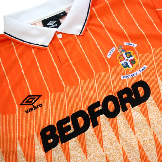 Camiseta retro de visitante del Luton Town para mujer 1989/90