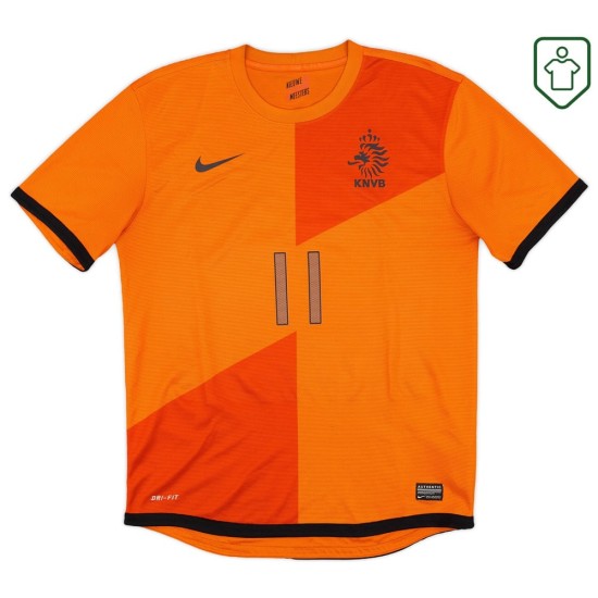 Camiseta retro local Países Bajos 2012/13 para hombre Robben #11