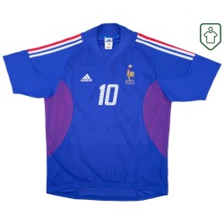 Camiseta retro local Francia 2002/04 para hombre Zidane #10 Camiseta retro local Francia 2002/04 para hombre Zidane #10