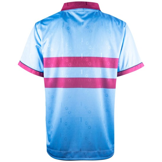 Camiseta retro visitante aniversario hombre West Ham United 1995 azul celeste