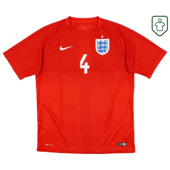 Camiseta retro visitante Inglaterra 2014/15 para hombre Gerrard #4