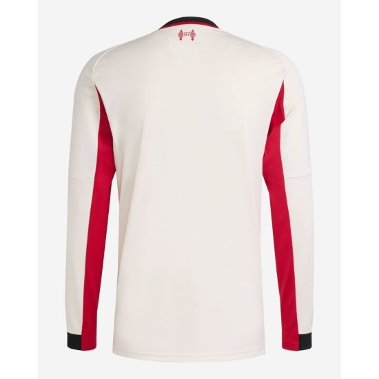 Camiseta Visitante Manga Larga Liverpool Niño 2025/26