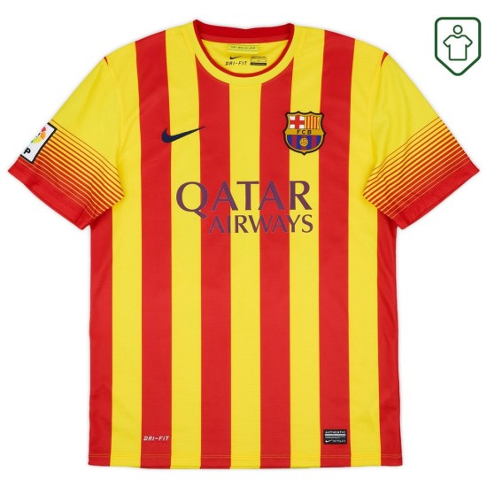 Hombre Camiseta retro visitante FC Barcelona 2013/15 Messi #10 Hombre Camiseta retro visitante FC Barcelona 2013/15 Messi #10