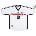 Camiseta retro local Alemania 1998/00 para hombre Klinsmann #18