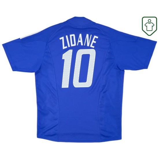 Camiseta retro local Francia 2002/04 para hombre Zidane #10 Camiseta retro local Francia 2002/04 para hombre Zidane #10