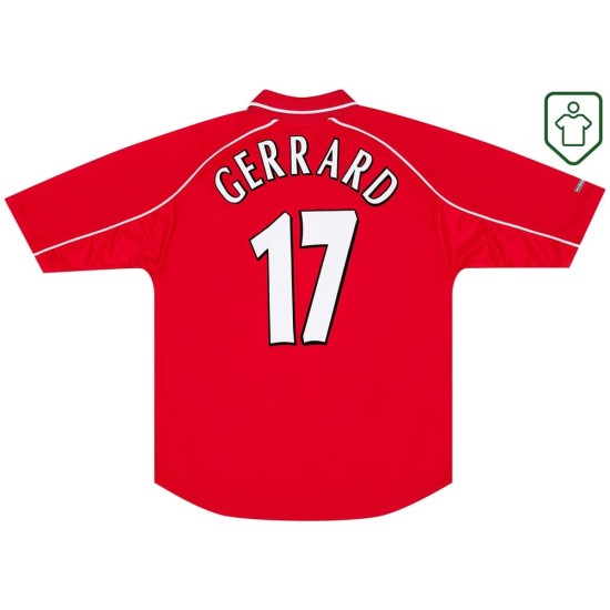 Camiseta retro local hombre Liverpool 2000/03 Gerrard #17 Camiseta retro local hombre Liverpool 2000/03 Gerrard #17