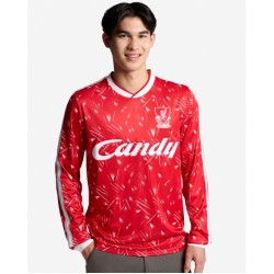 Camiseta Retro de Casa Candy de Manga Larga 1989/91 Liverpool Infantil