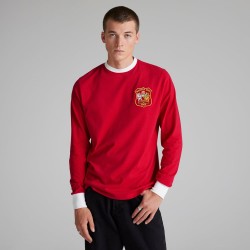 Niños Manchester United 1963 Retro FA Cup Final Manga Larga Camiseta