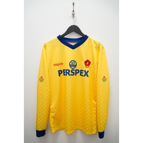 Camiseta retro de visitante manga larga del Leeds United para hombre 1988/89