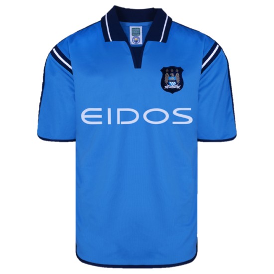 Camiseta Retro de Local Manchester City 2001 para Hombre