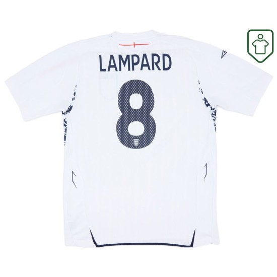 Camiseta retro local Inglaterra 2007/09 para hombre Lampard #8 Camiseta retro local Inglaterra 2007/09 para hombre Lampard #8