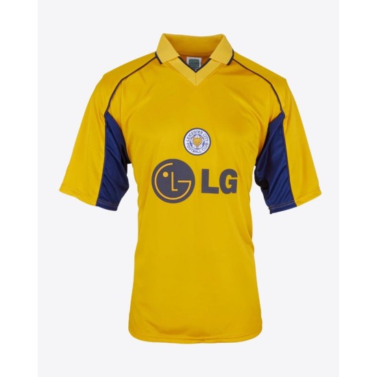 Camiseta Retro Leicester City de Visitante 2002 para Hombre Camiseta Retro Leicester City de Visitante 2002 para Hombre