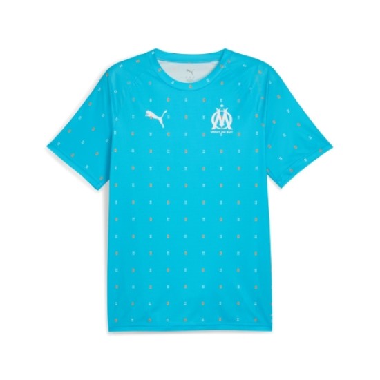 Niño OM 2025/26 Tercera Camiseta de Prepartido - Azul Celeste Niño OM 2025/26 Tercera Camiseta de Prepartido - Azul Celeste