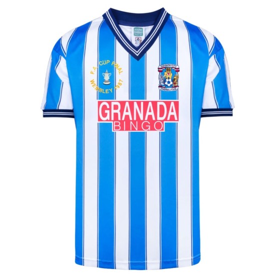 Camiseta Retro Final FA Cup 1987 de Coventry City de Mujer Camiseta Retro Final FA Cup 1987 de Coventry City de Mujer