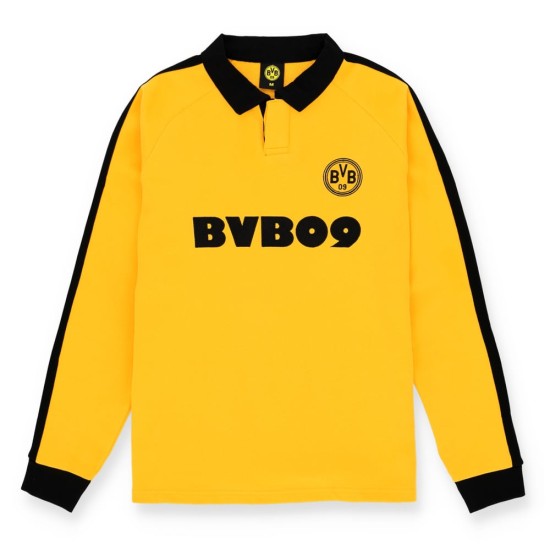 Camiseta retro de manga larga de los 70 del BVB Borussia Dortmund para mujer