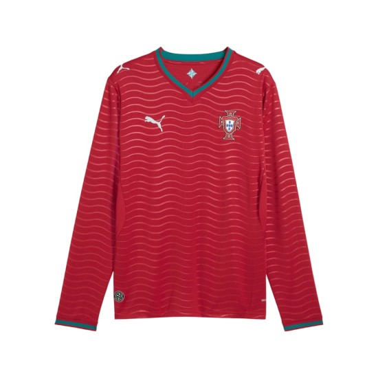 Camiseta de manga larga de hombre Portugal 2026 Copa del Mundo local