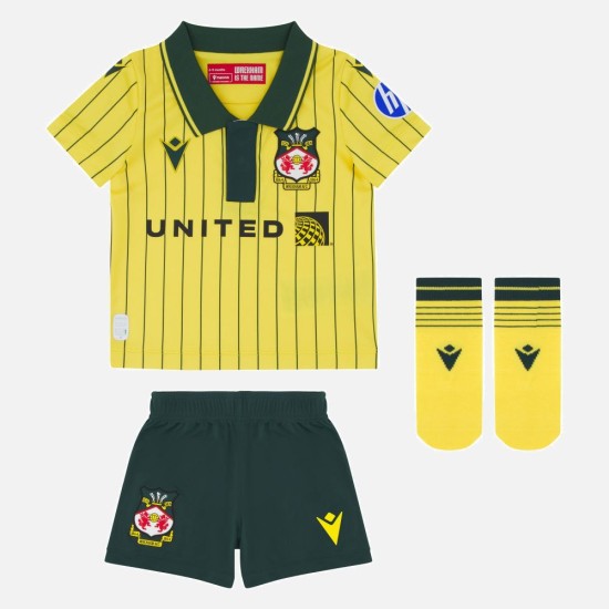 Kit visitante 2025/26 del Wrexham AFC para niño