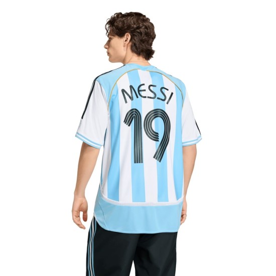 Camiseta Retro Local Argentina 2006 para Mujer Messi #19 Camiseta Retro Local Argentina 2006 para Mujer Messi #19