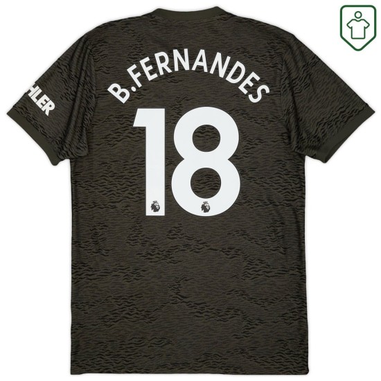 Camiseta retro visitante hombre Manchester United 2020/21 B. Fernandes #18