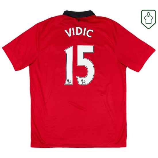 Camiseta retro local hombre Manchester United 2013/14 Vidic #15