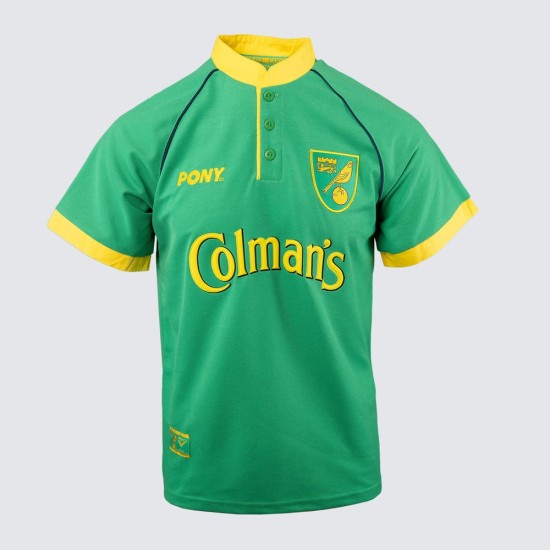 Camiseta retro de visitante del Norwich City para mujer 1997/99