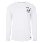 Mujeres Fulham 1966/67 Casa Retro Manga Larga Camiseta #2