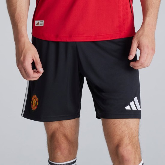 Niño Manchester United 2025/26 Pantalones Cortos Local - Negro