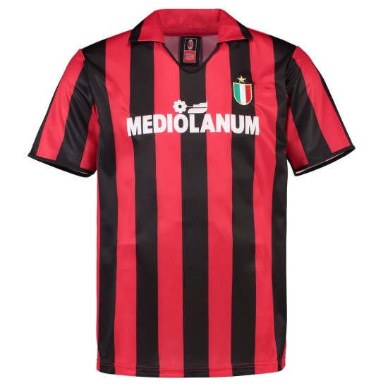 Camiseta retro Milan 1988 local para hombre