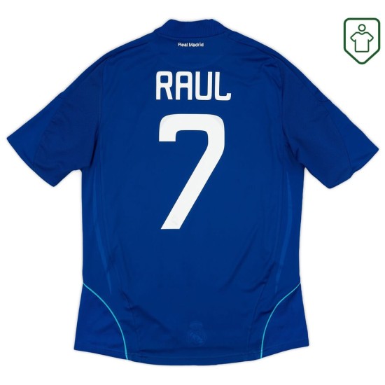 Hombre Camiseta retro visitante Real Madrid 2008/09 Raúl #7 Hombre Camiseta retro visitante Real Madrid 2008/09 Raúl #7