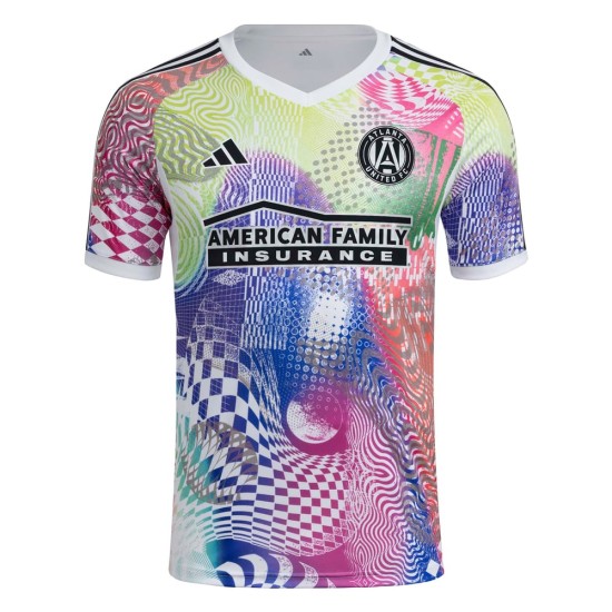 Camiseta prepartido tercera Atlanta United FC 2025 blanco mujer