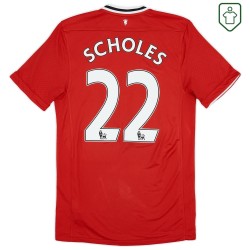 Camiseta retro local hombre Manchester United 2011/12 Scholes #22