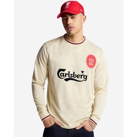 Camiseta retro visitante manga larga Liverpool 1996/97 de hombre