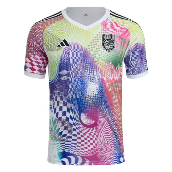 Camiseta Hombre San Diego FC 2025 Tercera Pre Partido Blanca