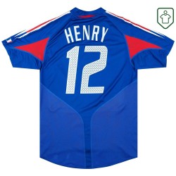 Camiseta retro local Francia 2004/06 para hombre Henry #12