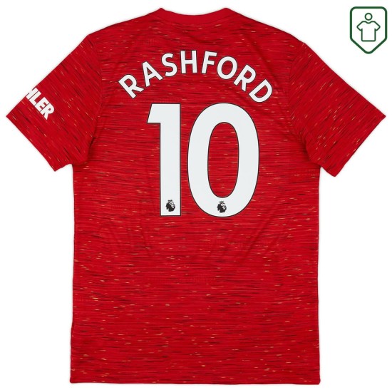 Camiseta retro local hombre Manchester United 2020/21 Rashford #10 Camiseta retro local hombre Manchester United 2020/21 Rashford #10