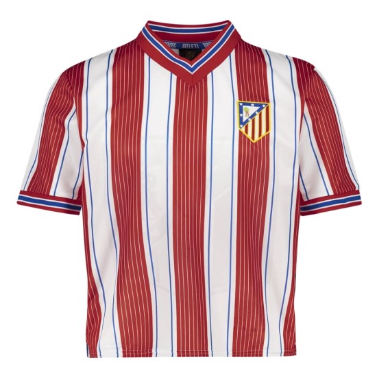 Camiseta Retro Crop Top Atlético Madrid 1996 para Mujer