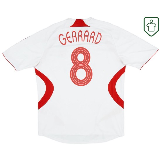 Camiseta retro visitante hombre Liverpool 2007/08 Gerrard #8