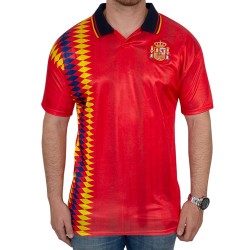 Camiseta Retro España 1994 Copa del Mundo Hombre
