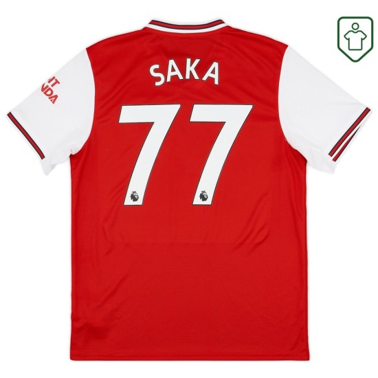 Camiseta retro local hombre Arsenal 2019/20 Saka #77