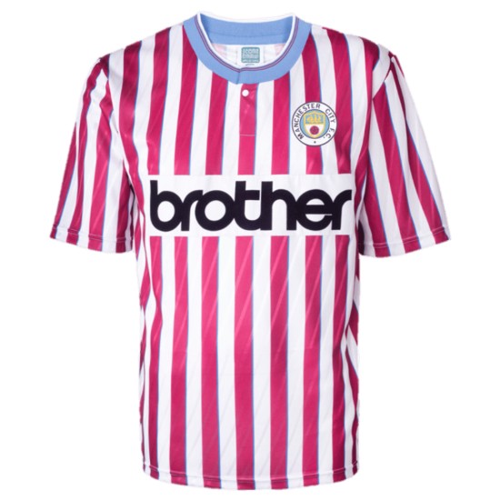 Camiseta Retro de Visitante Manchester City 1988 para Hombre Camiseta Retro de Visitante Manchester City 1988 para Hombre