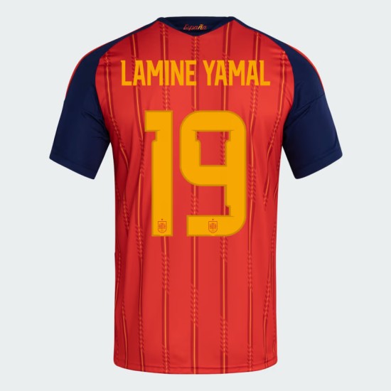 Camiseta Oficial Local España 2026 Mujer LAMINE YAMAL #19 Camiseta Oficial Local España 2026 Mujer LAMINE YAMAL #19